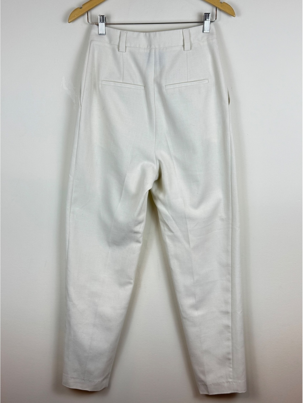 Les Coyotes de Paris Ivory High Rise Pleated Tailored Trousers Pants US 4 S - Picture 7 of 13